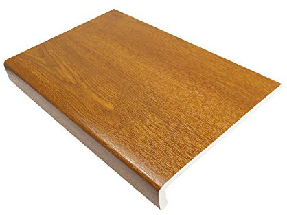 200mm Golden Oak UPVC Window Board/Cill Cover 1.25m Long 9mm Thick Plastic Window Sill Capping