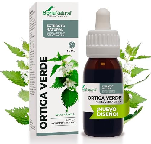Soria Natural Extracto de Ortiga Verde - Apoya la Función Renal y la Salud Inmunitaria - Alcalinizante y diurético - Salud de la piel, acné, brotes - Bote 50 ml