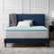 LUCID Matratzen Topper – 5 cm Gel Memory Foam Matratzenauflage, ergonomisch gewellt & atmungsaktiv, Oeko-Tex, 140x190 cm, Blau