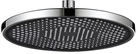 Regenduschkopf Duschkopf Regendusche Watersaving YUANNY 10 Zoll Wasserspar Universal-Kopfbrause mit Anti-Kalk-Düsen Brausekopf, Runder Duschkopf Ø 26 cm，Stable ABS Chrom