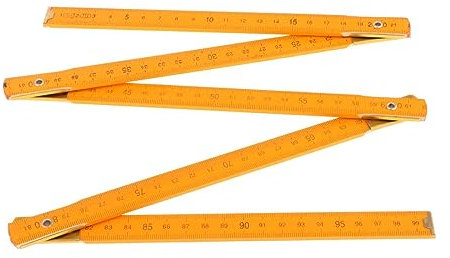 LOVIVER Carpenters Folding Rule Measuring Ruler Lightweight Folding Wooden Ruler Folding Meter Ruler for Woodworking Carpenters Lineman Teaching, 1m