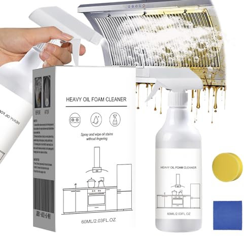 Dégraissant Intensif Pour Cuisine, Foam Spray Nettoyant Cuisine, Spray Acier Et Inox, Enlève Saleté Et Graisse, Cuites Et Adhérentes, Nettoyant Ménagers, Four, Plaque Induction (Lot de 3)