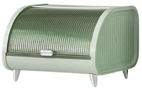 Colcolo Cosmetic Storage Box Storage Container Bread Bin Rustic Bread Keeper Bread Storage Bin for Countertop Bakery Kitchen Counter, green