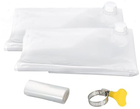 Yonawlsy Bathtub Drinking Water Bladder,2 Pack 60 Gallon Heavy Duty Food-Grade Plastic Bag Hold Fresh Drinking Water, Using for Camping, Gardening or Disaster and Hurricane Survival