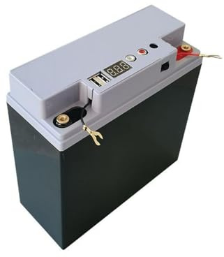 Hrtyvhin 12 V 17 A Power Battery Storage Case Box con display LCD, 2 USB di uscita batteria al litio di ricambio