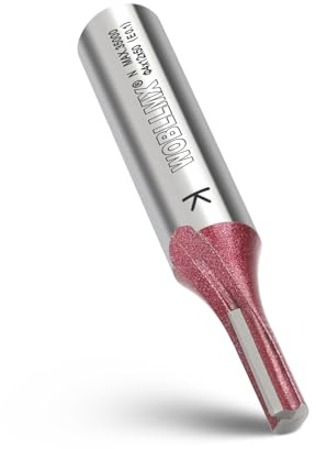 WOBLLMX 8mm Schaft Nutfräser,Ø4mm Arbeitslänge 12mm Professional Hartmetall Bestückt Nutfräser Standard für Holz Dichteplatte Zubehör Handfräse