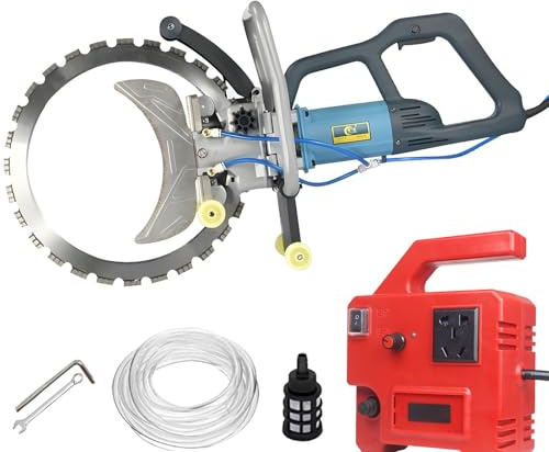 SHENGSHIYU Cortadora de Paredes de Hormigón,8800W Motor sin Escobillas de Cobre,3000 RPM,Corte Sin Polvo Hormigón con Bomba de Agua,Diámetro del Disco de Diamante,450mm