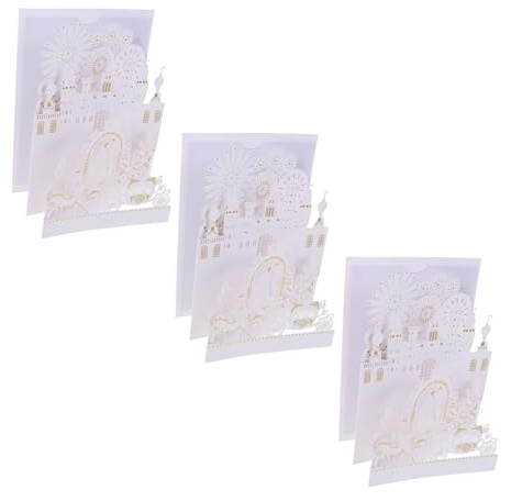 NUOBESTY 3 Set a biglietto di per l'anniversario matrimonio carte della data partecipazione di della sposa biglietti di di coppia Carta