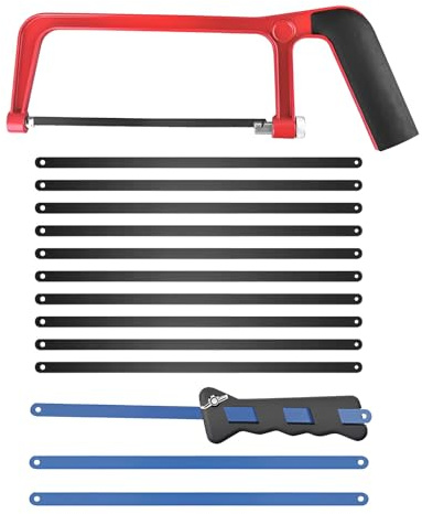 Donvuka Metallsäge Klein 150 Mm, Puk Säge mit 10 Austauschbarem Sägeblatt, Anfänger Mini Bügelsäge Holz