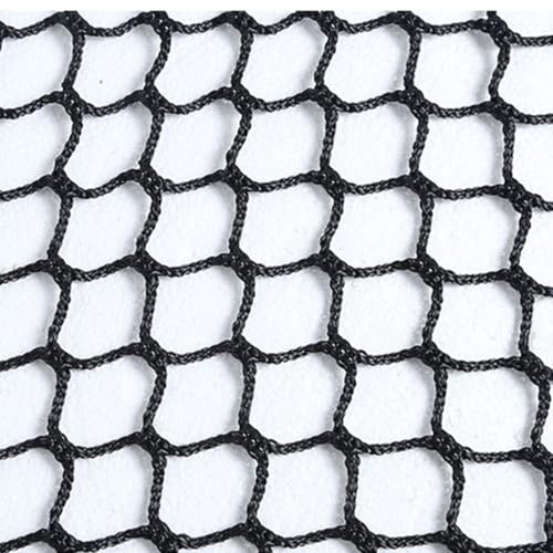 Red de seguridad negra con cuerda para niños, escaleras para mascotas, barandillas de balcón, protección de valla sin nudos, rejilla decorativa para terrazas (Size:0.5M*2M(1.64FT*6.56FT),Color:negro)