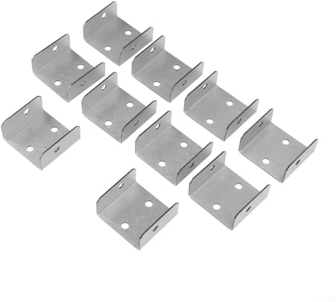 Clips de panel de valla de acero galvanizado de 32 mm a 50 mm para enrejado seguro e instalación de postes de madera, accesorios de valla resistentes a la corrosión para exteriores, valla de jardín
