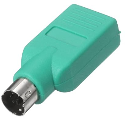 Nexarelle USB to PS/2 Adapter, Plastic USB A Female to PS/2 Male Converter Adapter for Wired Mouse/Keyboard/Computers Accessories, Green