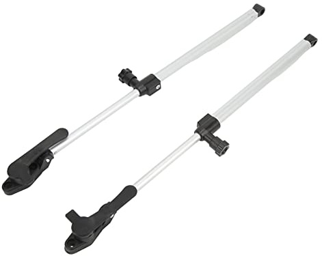 Teleskopiskt Fönsterstag 2-Pack, 310–435 mm | Automatisk stötdämpad öppning för handsfree-, stadig aluminiumram som bromsar vindbyar, justerbar längd för grunda och djupa