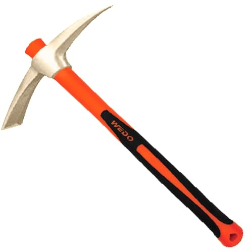 WEDO Pick Mattock,Non-Sparking Rock Pick Hammer,Aluminium Bronze,Fiberglass Handle,Head 15(385mm),Length 36(910mm),Geological Hammer with Pointed Tip,DIN Standard,BAM & FM Certificate