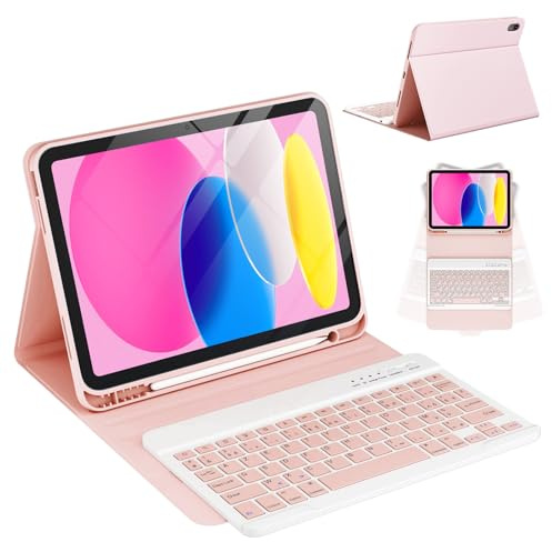 CC Store Coque Clavier pour iPad A16 11/10 Ème Gen (11 2025/10.9 2022)
