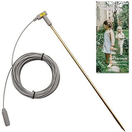 Mokikuba, Erdungsstab mit 12 m Draht, verbindet deinen Körper mit der Erde, ideal in Kombination mit Erdungsblatt, Erdungsmatte, Kissenbezug oder Pad (Kupfer)