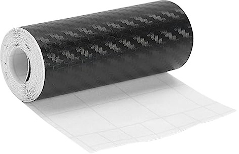haoying Ruban adhésif en carbone pour voiture – Film 3D autocollant en sergé tissé, ruban protection pour coffre, pare-chocs, tableau bord