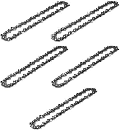 Wrneaoch 5 pièces Chaine de Tronconneuse 6 pouces, Chaine Tronconneuse Avec Guide Meule 37 Drive Links, ChaîNes pour TronçOnneuses pour la Coupe du Bois, les Branches d'Arbres et l'élagage