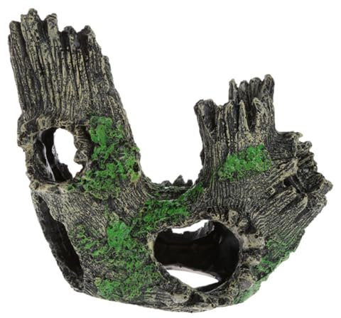 Mipcase Tronc Arbre Résine Décoratif Arbre Artificiel pour Aquarium Abri pour Poissons Élégant Et Naturel