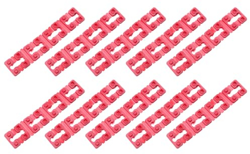 QUARKZMAN Elektrische Abstandshalter, 24 Stück Abstandshalter für Schalter Buchsen Kunststoff Unterlegscheiben für Haushalts- und Industriestrom, Rot