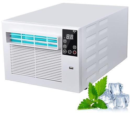 Aire Acondicionado portátil, Aires acondicionadores de enfriamiento rápido, deshumidificador Interior/Exterior sin Unidad Exterior, Ajustable 16-32 ℃, Temporizador de 12 h, Adecuado