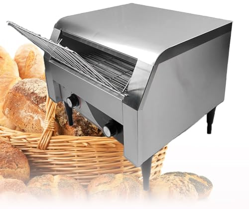 Tostapane a Nastro Commerciale in Acciaio Inossidabile con Controllo della Temperatura a 7 Marce - Forno tostapane Professionale Piatto per Catering