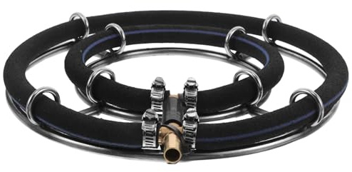 DOITOOL Aeratore per acquari, generatore di Bolle, diffusore per laghetto, Disco in Pietra porosa, Mini Pompa dell'Aria, Accessori, Anello per Bolle in Acciaio Inossidabile, gorgogliatore