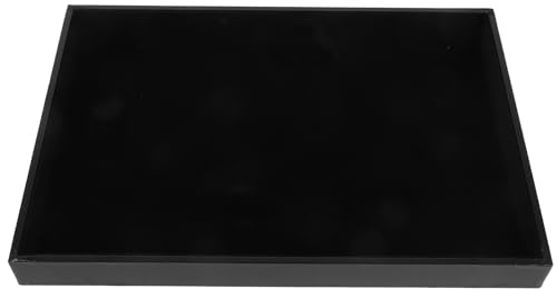 MALUGOGO Vassoio organizer per gioielli in velluto nero per collane e bracciali, vassoio rettangolare per esposizione senza pelucchi, per riporre gioielli per casa e vendita al dettaglio