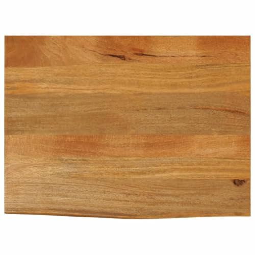 Frdhee Encimeras de cocina, tablero de mesa con borde de árbol, 70 x 60 x 3,8 cm, madera maciza de mango, mesa de comedor para mesa de bistró, mesa de jardín, gastronomía, fácil de mantener