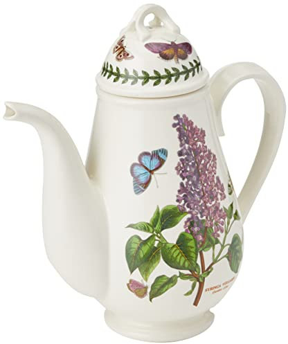 Portmeirion BG00805 Botanic Garden-2.75 pt. Coffee Pot (Romantic Shape), Ceramic