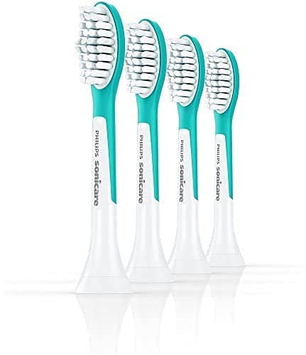 Philips Sonicare für Kinder Original Compact Schallzahnbürstenköpfe - 4er-Pack in blau (Modell HX6044/33)