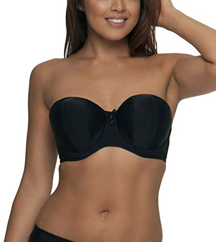 Curvy Kate Women's Luxe Strapless Bra Multiway Everyday Bra, Black, 28HH