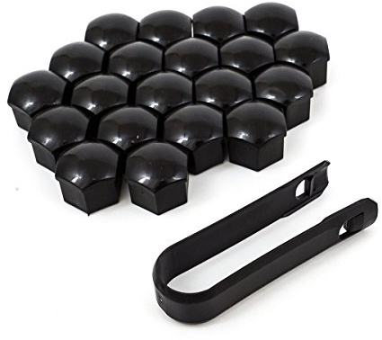DIYI 20x Cache ecrou Capuchon Taille 17MM vis Boulon pour ecrou Roue VW Audi BMW