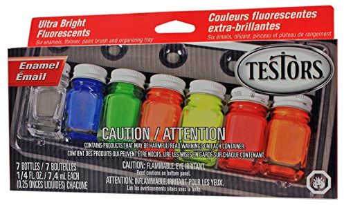 Testors Enamel Paint Set, 9132X, Fluorescent