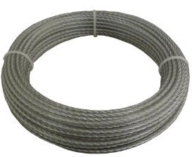 Câble acier gainé PVC - Diamètre 5 mm x 15 m