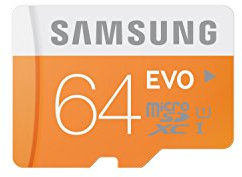 Samsung Carte Mémoire SDXC UHS-I EVO Micro SD Classe 10 64 Go Avec Adaptateur SD