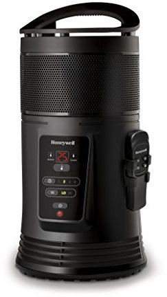 Honeywell 360 Ceramic Surround Heater HZ445E with Remote Control and Intelligent Electronic Thermostat, 1800 Watt