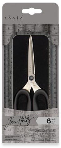 Tim Holtz kleine Schere, 15,2 cm, Allzweckschere zum Schneiden von Stoff, Basteln und Nähen, robuste Mini-Schere mit Titan-Mikrospitze und Komfortgriff