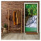 Türtapete Wasserfall Wald Natur - 91x211 cm einteilig inkl. kleister - Türposter Vlies Fototapete für Tür Wohnzimmer Küche Badezimmer Türaufkleber Türfolie UV-Beständig Montagefertig