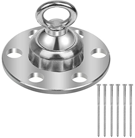 WANGCL Estaca giratoria de 360 ° para amarrar el perro, 1500 libras de fuerza de tracción pesada de acero inoxidable para perro, anclaje, a prueba de óxido, sujeción para perro para patio exterior