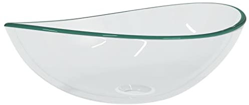vidaXL Lavabo Baño Cuarto Aseo Fregadero Tocador Maquillaje Muebles Almacenaje Casa Hogar Habitación Adorno Vidrio Templado Transparente