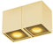 QAZQA - Design Design-Spot I Spotlight I Deckenspot I Deckenstrahler I Strahler I Lampe I Leuchte Gold I Messing 2-flammig-flammig - Qubo Honey I Wohnzimmer I Schlafzimmer - Aluminium Rechteckig - LED