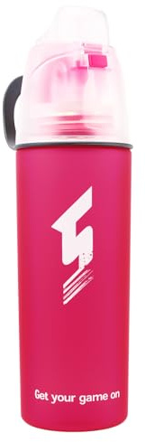 Drinking and Misting Water Bottle - Spray Water Bottle BPA Free, Unique Mist Lock Design, Portable Leak-Proof Spray Cup for Cycling Fitness Camping Hiking Outdoors Sports (Rose Red, 500ml)