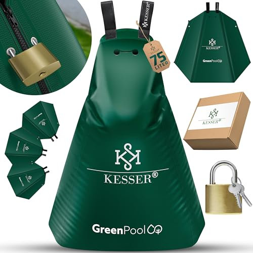 KESSER® Baum-Bewässerungssack 1er Set 75L Wassersack, Baumbewässerungsbeutel, PVC-Tasche langlebig & UV-beständig, Baumbeutel Garten Bewässerungssystem & gezielte Bewässerung von Bäumen, mit Schloss