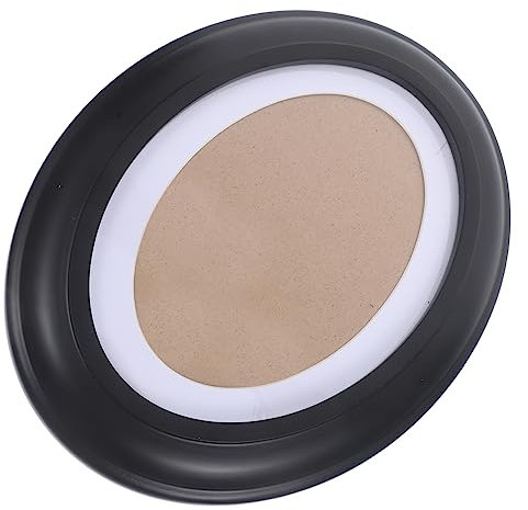 PRETYZOOM Ovaler Bilderrahmen Aus Massivholz 7 Zoll Wanddekoration Schwarzer Vintage Fotorahmen FüR Fotos 22X17X2 2cm