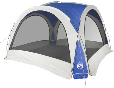 vidaXL Tente de Réception, Belvédère avec Parois Latérales, Tonnelle de Barbecue, Pavillon de Jardin Terrasse Patio, Bleu 185T Taffetas