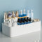 HQahnekme Kitchen Organiser with Handle Kitchen Storage Box Stackable Cabinet Storage Box Bathroom Storage for Cabinet/Bedroom/livingroom. (White)