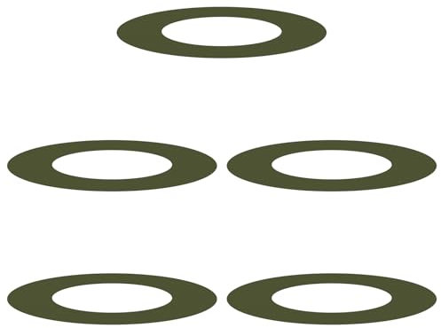 vidaXL adapté pour Anneaux d'arbre Plats 5 pcs Vert Olive Ø40 / 70 cm, Décor Moderne pour Jardin et terrasse, Protecteur d'arbre Durable, Accessoire de Jardin, Garde-Racines