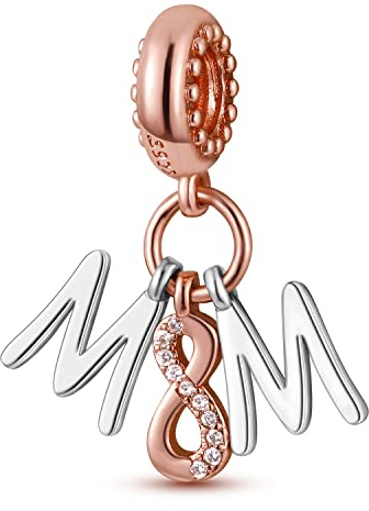 CMBSSTFC 925 Sterling Silver för armband och halsband Flygpass Dangle Hängen Pärlor Butterfly Dragonfly Smycken Present för kvinnor Flickor, Love Mom Forever Charm,