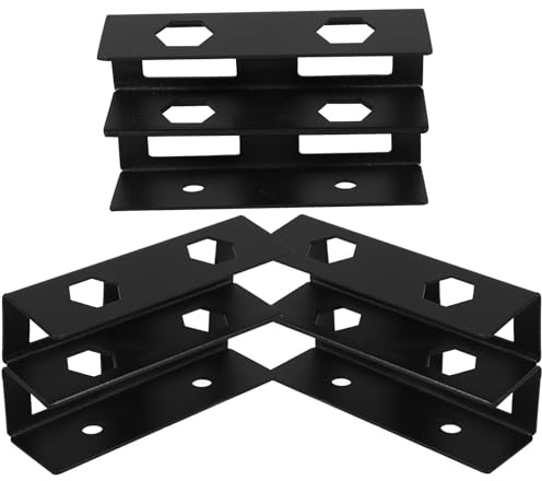 GLEAVI Support pour Ordinateur Portable Double Couche Table en Fer et Caoutchouc Vis, Organisateur D'espace de Travail Facile à Installer pour Bureau à Domicile Noir